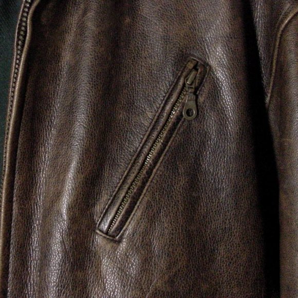 Vtg Brown Leather St. John's Bay Bomber Jacket Sz XL Buckle Back - Picture 4 of 15